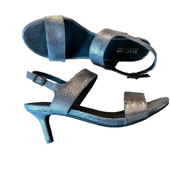 Kenneth Cole Reaction Dee Two Band Shimmery Sparkle Slingback Heels NEW 8.5 - Picture 8 of 10